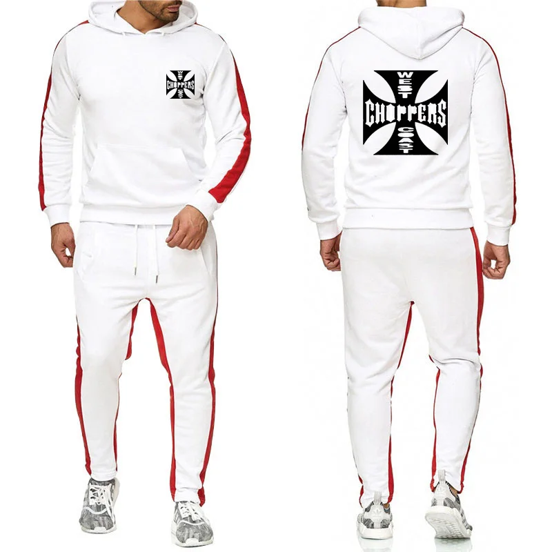 

New Spring Men's suits Hoodies Men West Coast Choppers Printed Fashion casual Harajuku Sweatshirt Hoodies+Pants suits