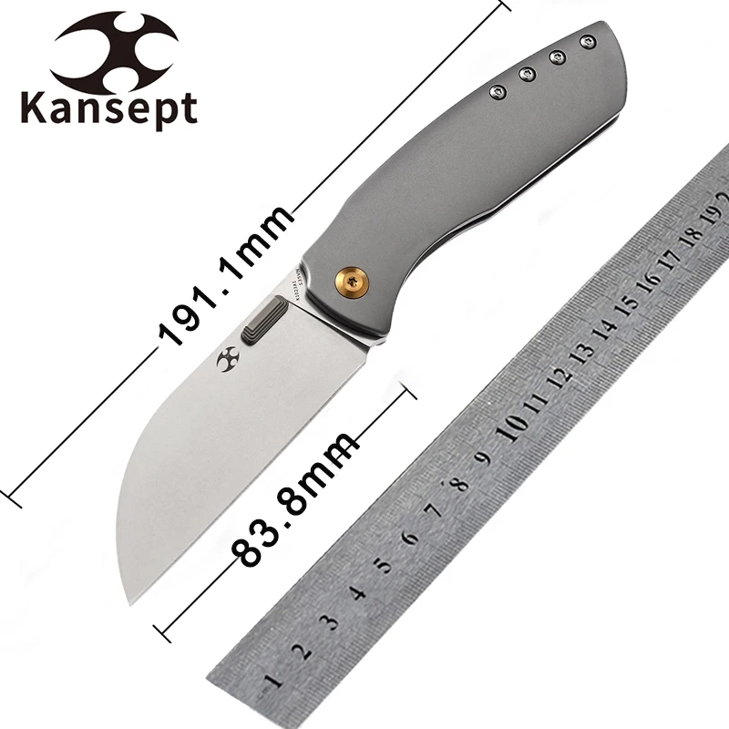

Kansept Convict K1023A1 Pocket Knives Sheepdog Knives Design 3.3'' S35VN Blade Titanium Handle EDC Folding Knife