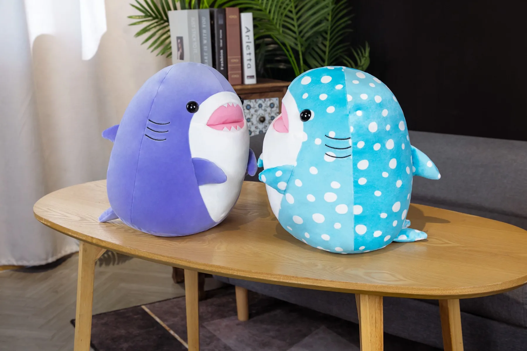 

Plush shark toy Kawai cartoon whale shark soft doll children's toy whale shark pillow children's birthday gift