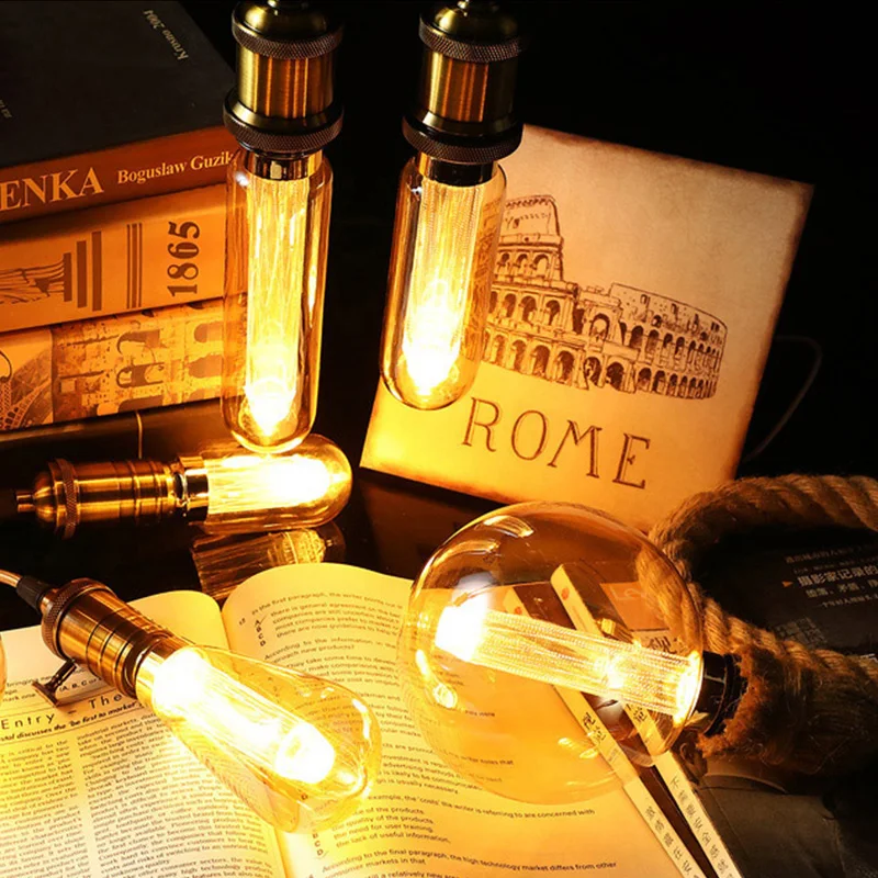 Винтажный подвесной светильник Эдисона из пеньковой веревки E27 220 В 1 М 5 м 2 Лофт