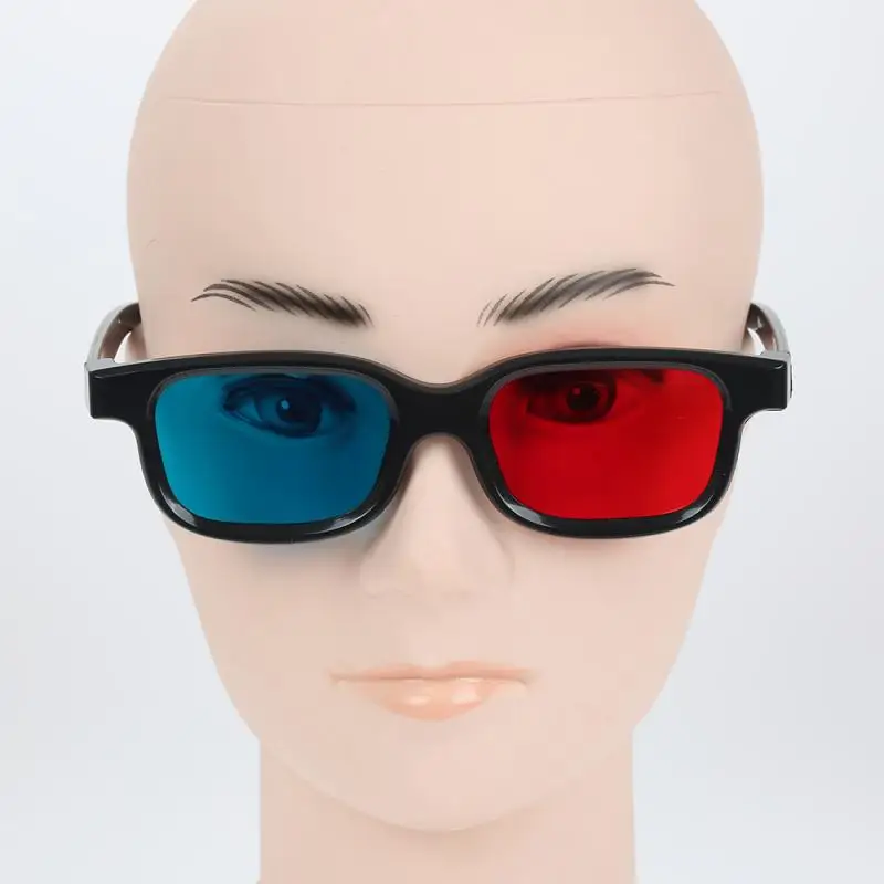 Семья Кино Универсальный 3D Пластик очки/Oculos красные синие голубой Бумага карты