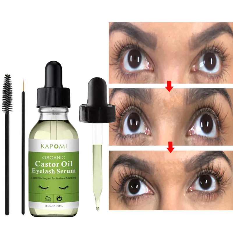 

Castor Oil Eyelashes Growth Natural Essential Oil Eyebrow Growth Serum Prevent Skin Aging Castor Organic Eyelash Care Solution