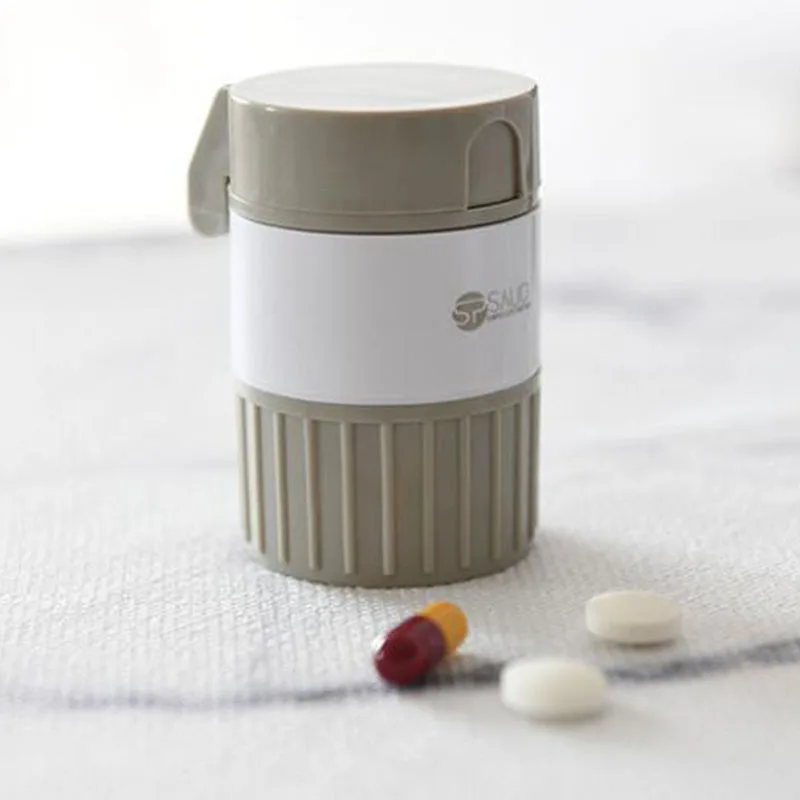 Multifunctional Medicine Cutter Pill Box Crusher Pulverize Case Grinder Splitter Tablet Divider Drug Organizer New | Дом и сад