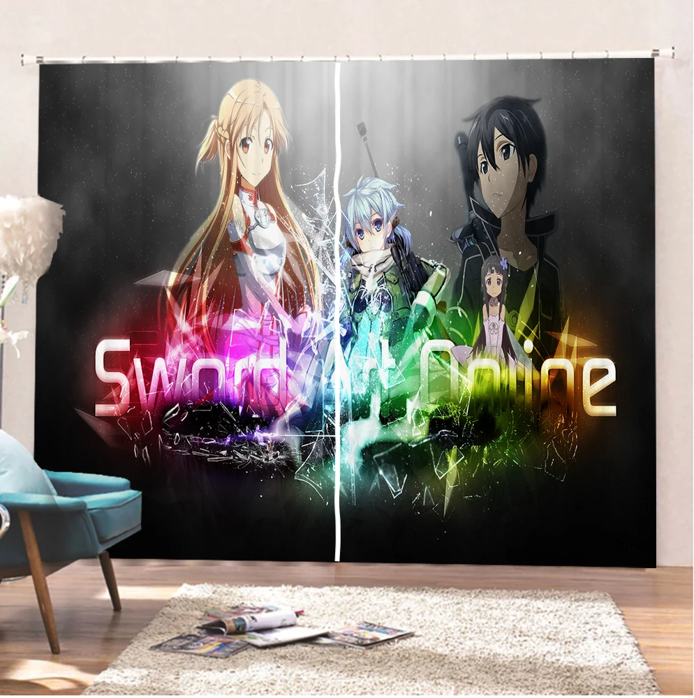 Обувь для вечеринки в Стиле косплей Sword Art Online Шторы s Ванная комната принтом