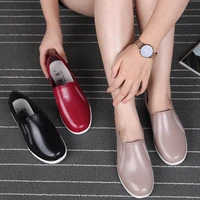 women rain boots fashion slip on waterproof shoes 2021 non slip thick platform kitchen shoes car wash ankle boots zapatos mujer