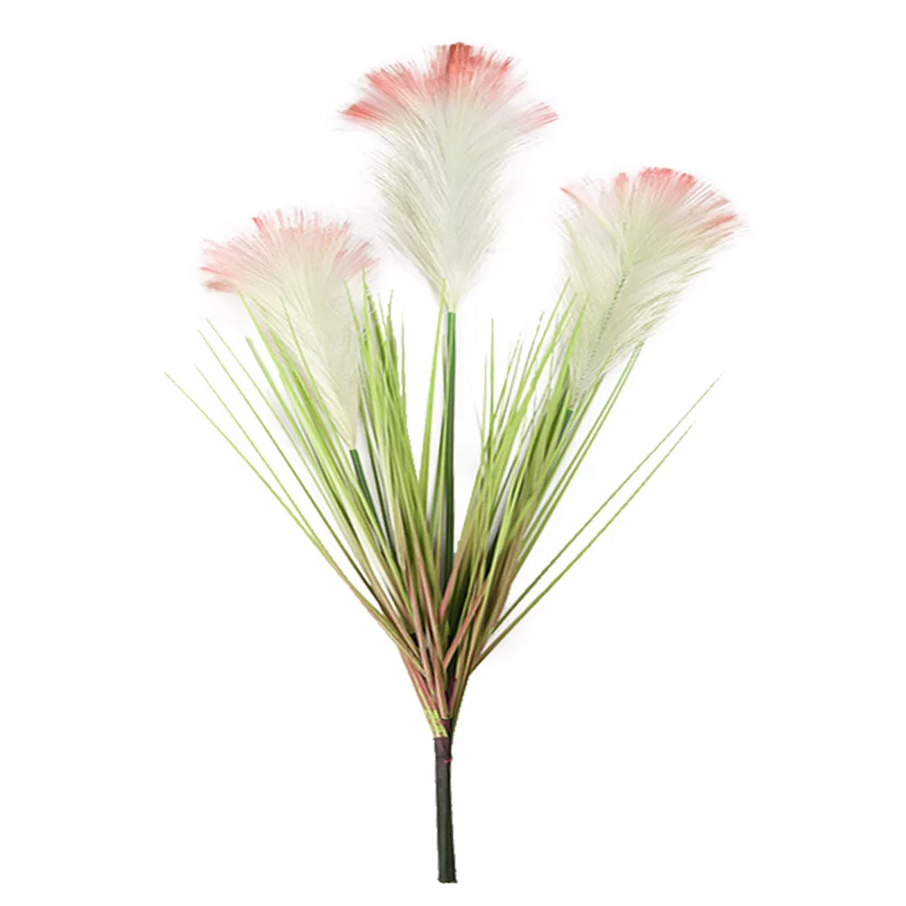 

Fake Grass 3 Heads Single Reed Flowers Artificial Setaria Silk Plant Wire Plastic 70cm Real Touch Home Office Wedding Decoration