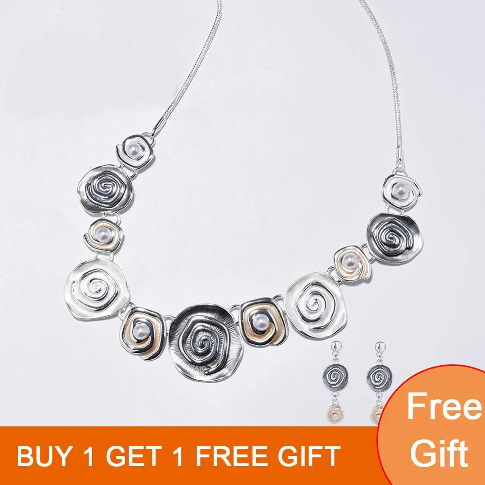 Женская цепочка в виде змеи кулон розы с эмалью вечерние ювелирные украшения