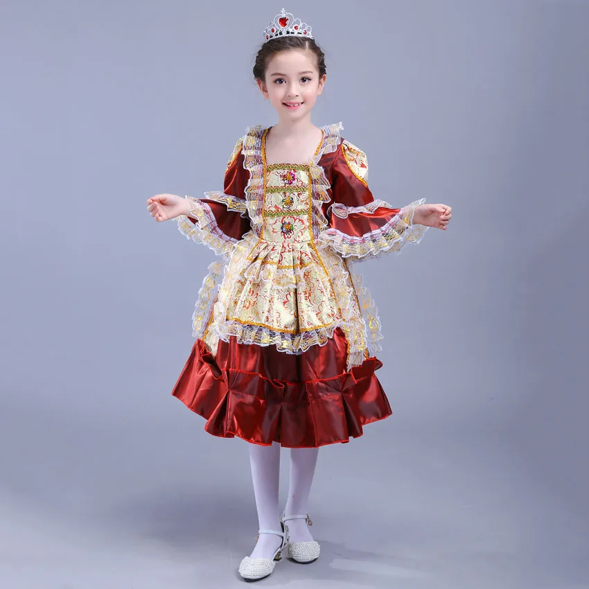 Винтажное Европейское испанское русское Королевское Платье принцессы для