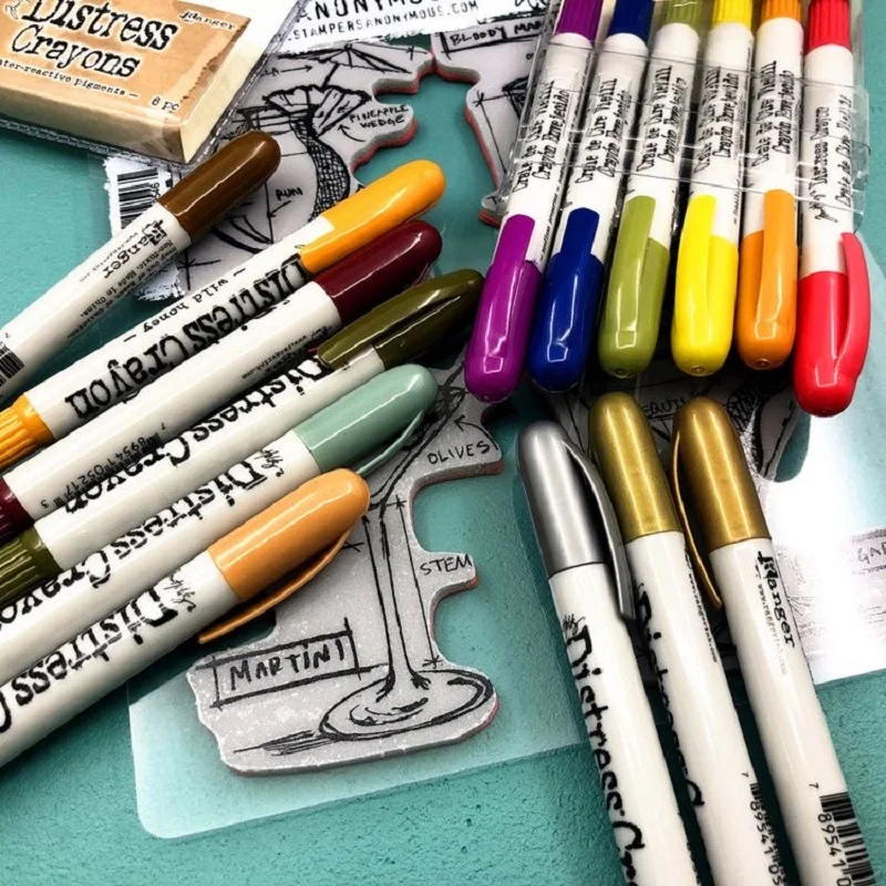 

Unite State Original Tim Holtz Ranger DISTRESS CRAYONS Old Color Crayon Set