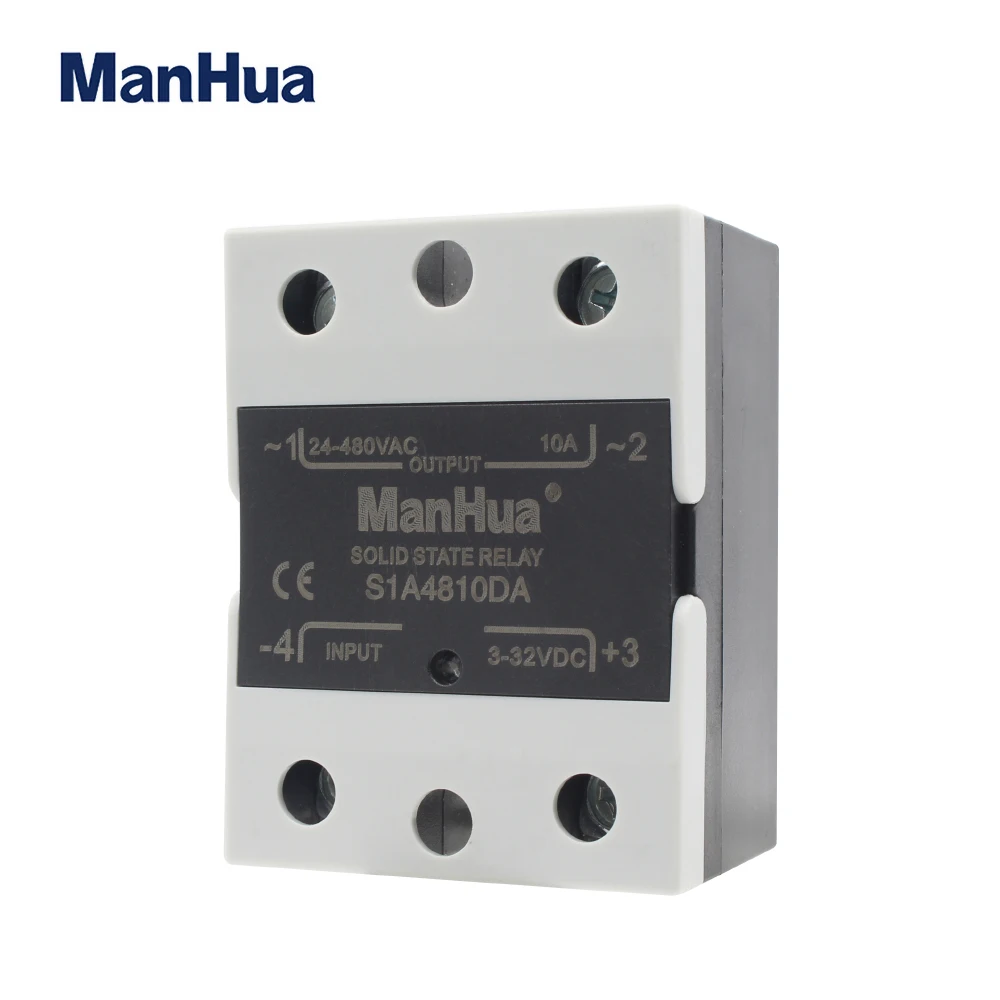 ManHua SSR DC-AC 10DA/25DA/40DA/60DA Однофазное твердотельное реле вход 3-32VDC выход 24-480VAC |