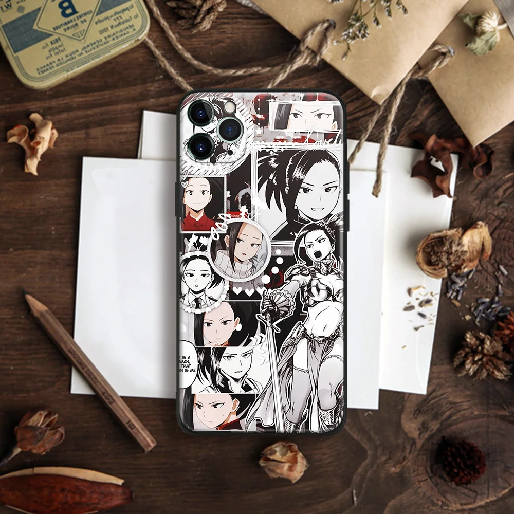 Чехол для телефона Momo Yaoyorozu моя геройская Академия аниме для IPhone 11 12 13 Mini Pro XS Max X XR 6s 7 8 Plus SE, Мягкий стеклянный чехол из ТПУ