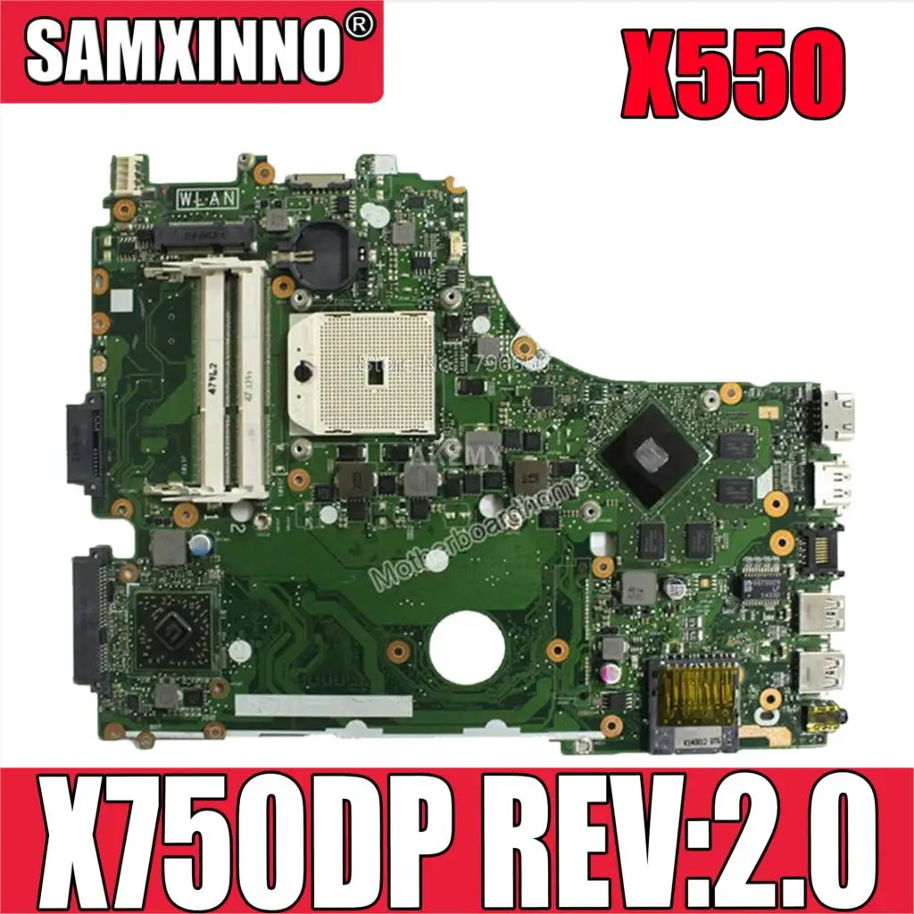 X750DP материнская плата REV: 2 0 для For Asus X550 X550DP K550D X550D K550DP ноутбука 100% OK|motherboard for