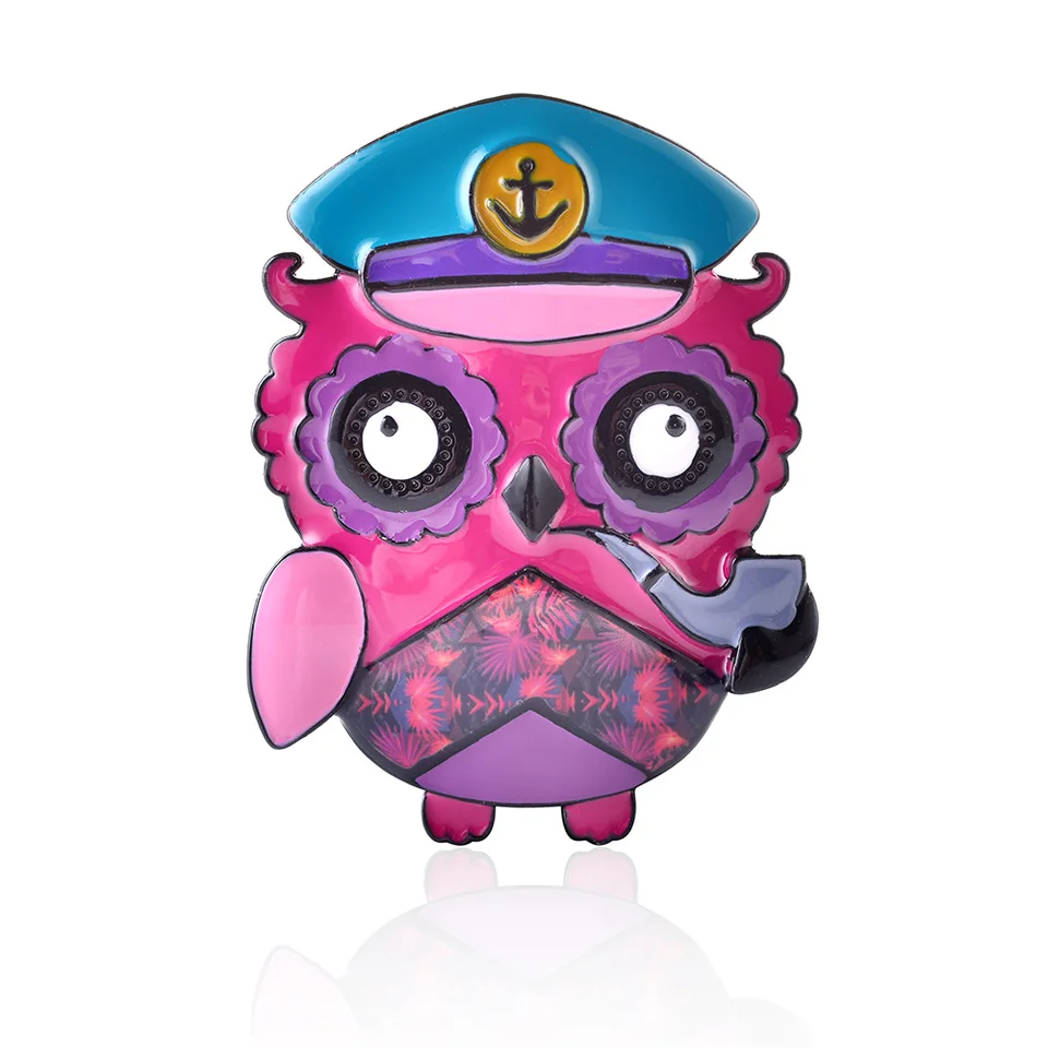 Cring Coco большой мультфильм животное пират сова броши и булавки для мужчин женщин