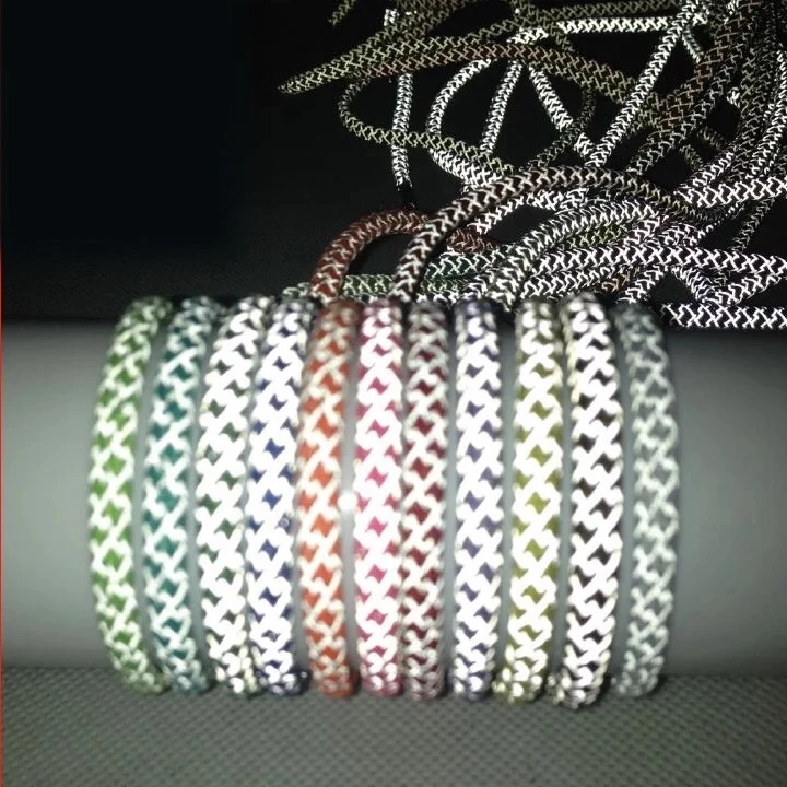 1 Pair 3M Round Reflective Shoelaces for Shoes Night Luminous Sneaker Running Shoelace 100/120/140/160CM Fluorescent Shoestrings