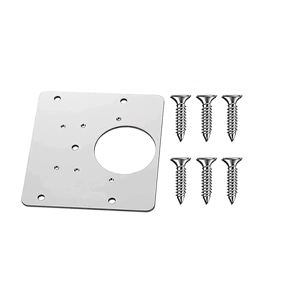 

Hinge Repair Plate Stainless Steel Rust Free for Cabinet Furniture Drawer Window Hinge Plate Repair Accessories with Screws
