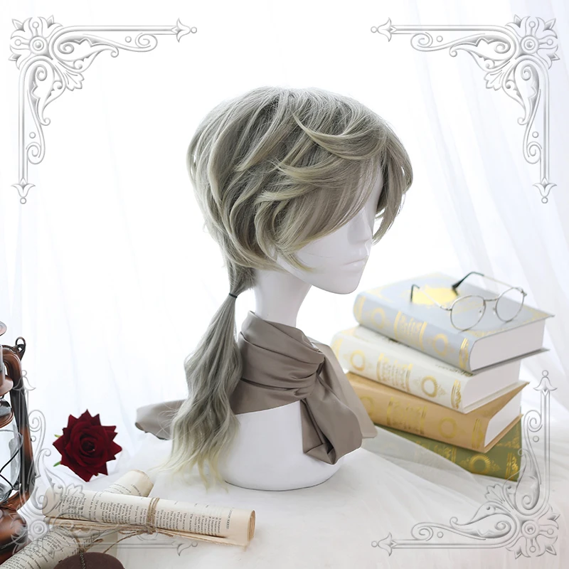 

High Quality Lolita Black And Ink Rain Dyed Gradual Change Male Wig Cosplay Party
