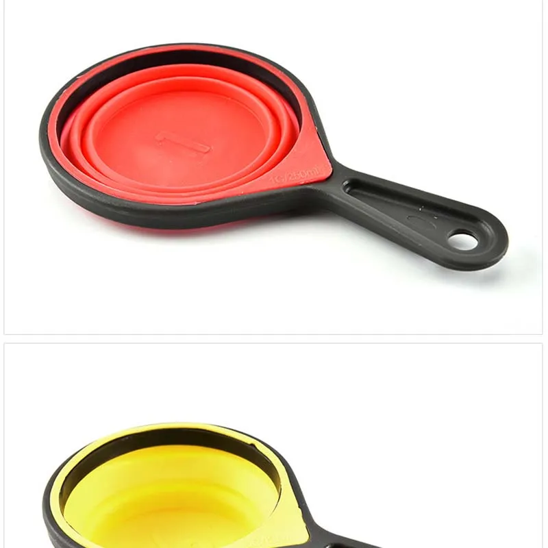 4 шт. Пищевой Силиконовый Складной мерный стакан мерная ложка набор для выпечки DIY