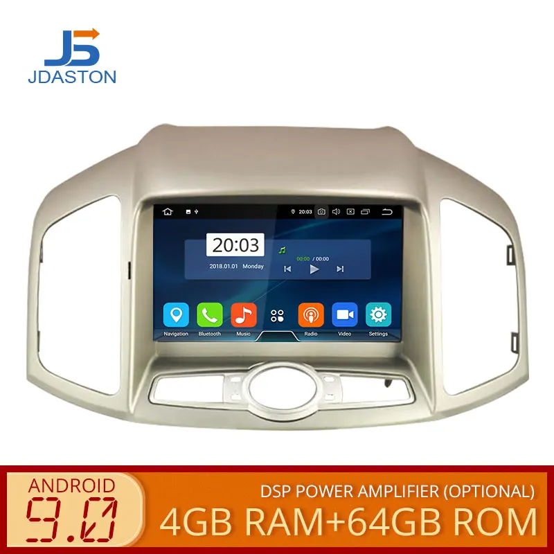 JDASTON Android 9,0 Автомобильный мультимедийный плеер для Chevrolet Captiva 2012 2013 2Din автомобильный Радио gps навигация Стерео DVD DSP