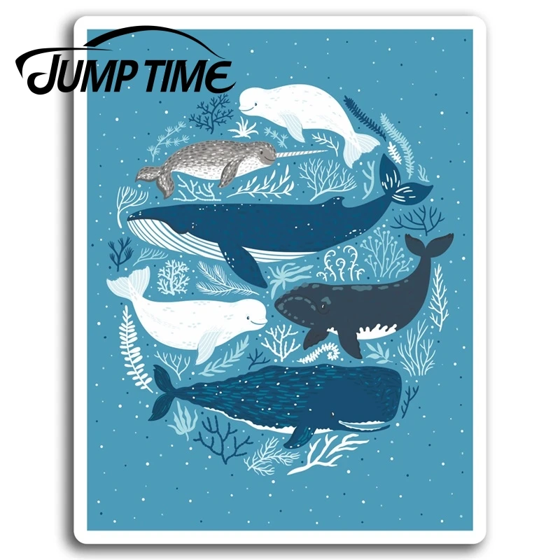 

Jump Time Pretty Whale Whales Vinyl Stickers Sticker Laptop Luggage Gift Car Assessoires Window Decals Car Wrap DIY