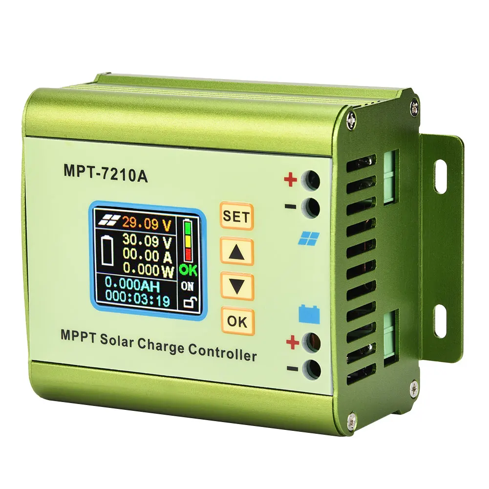 MPT-7210A 0-10A Solar Panel Charge Controller with LCD Display Aluminum Alloy MPPT | Обустройство дома