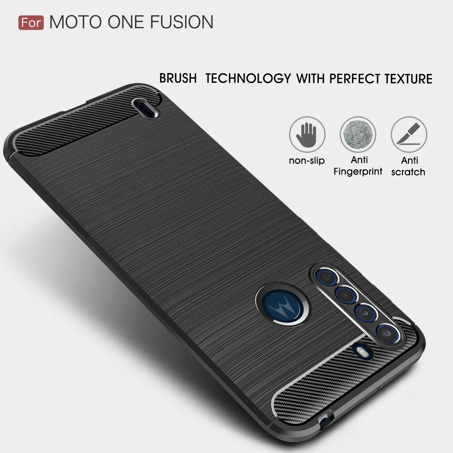 

Phone Case For Motorola E7 Edge S E6 One Action Hyper Zoom Fusion Macro Vision 5G Plus Play E 2020 Carbon Fiber Silicone Cover