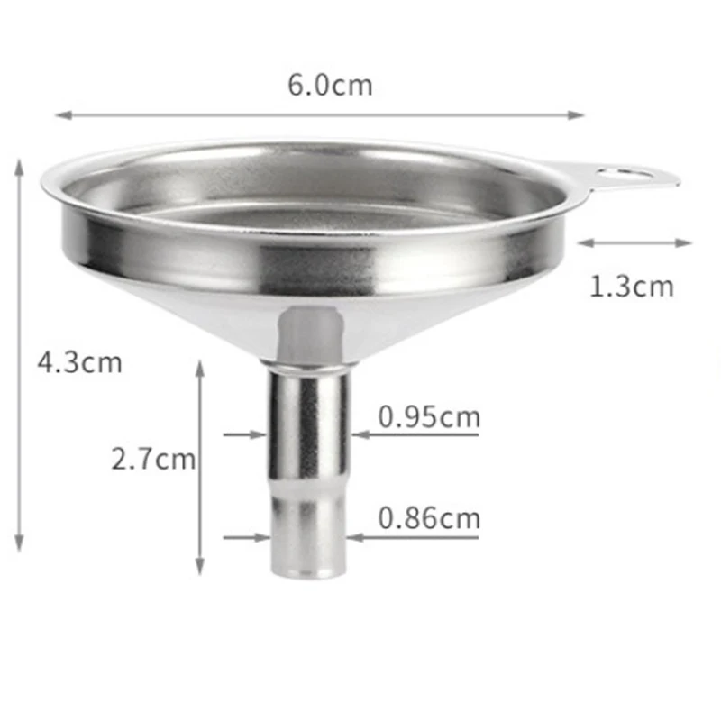

1pc Stainless Steel Mini Funnel Filling Hip Flask Beer Liquid Oil Tools Small Mouth Infusing Kitchen Gadgets