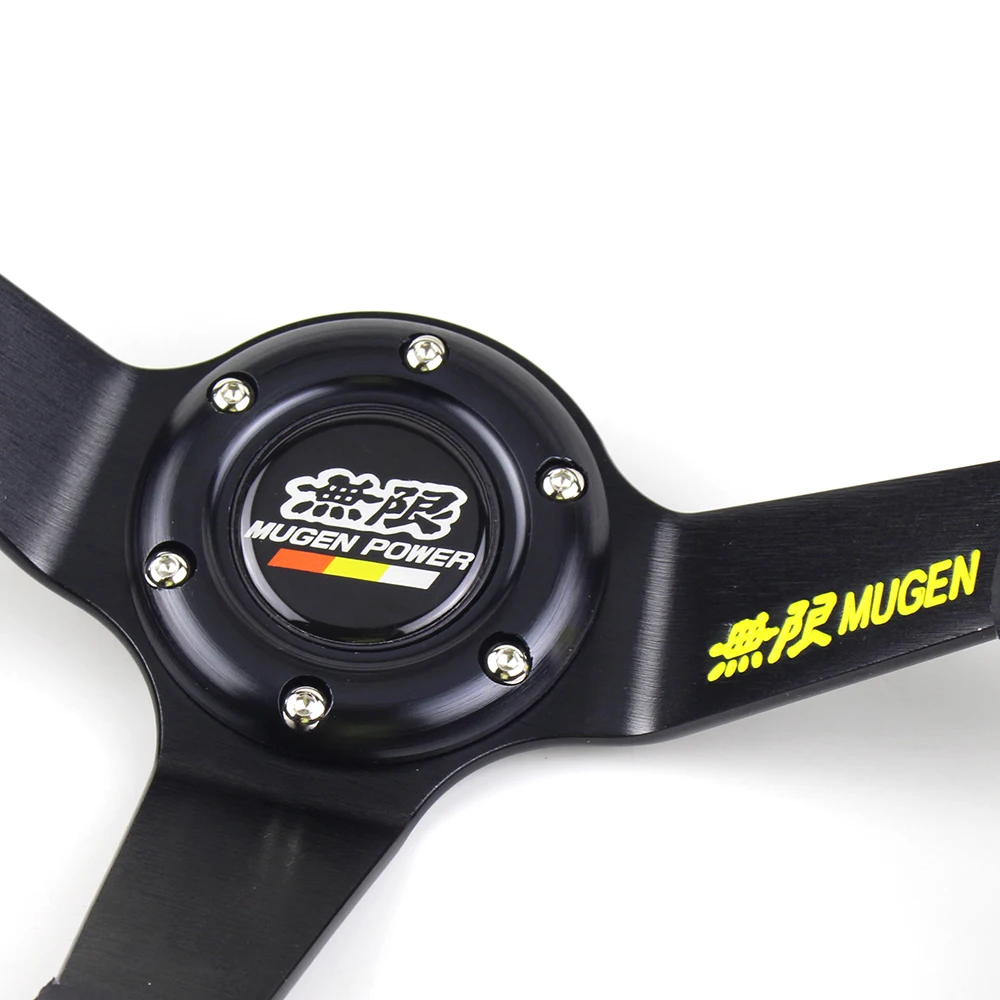 Mugen 14 дюймов 350 мм Глубокий диск из натуральной кожи ралли тюнинг гоночный