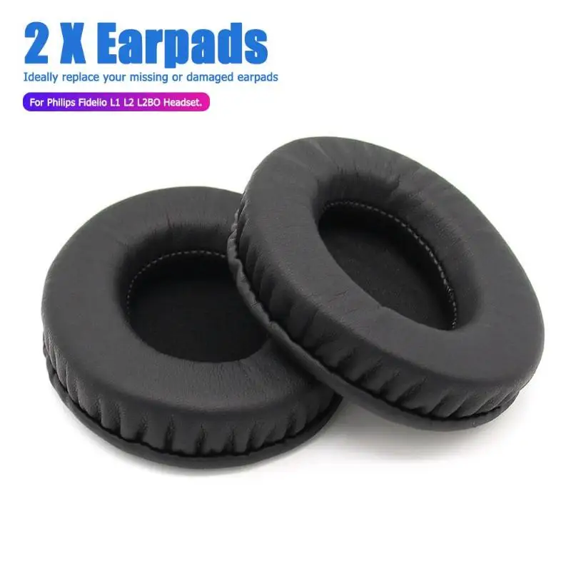 1 пара сменных подушек Eapads для Philips Fidelio L1 L2 L2BO, Губка из пены с эффектом памяти и кожаные подушечки для наушников, чехол