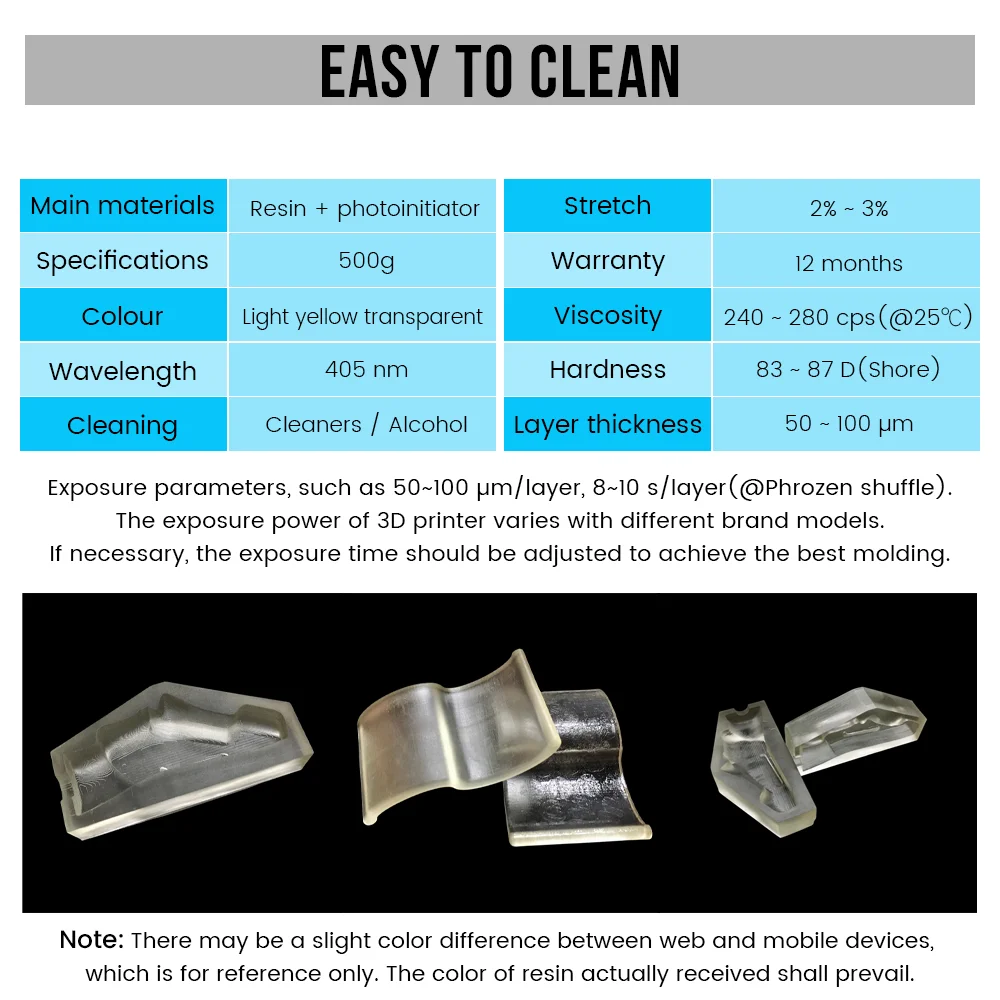 3D-Printer Resin Photon 260℃ High Temperature Resistance UV Sensitive Material LCD DLP SLA 405nm 500g/1000g
