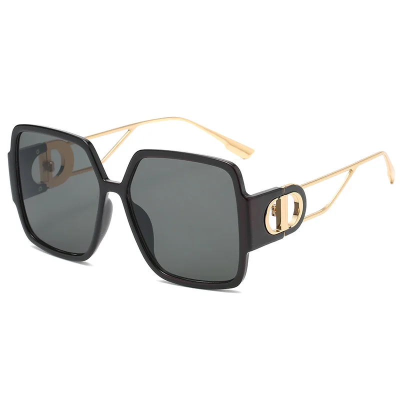 

Женские солнцезащитные очки большого размера, винтажные брендовые дизайнерские очки с градиентными линзами, 2021