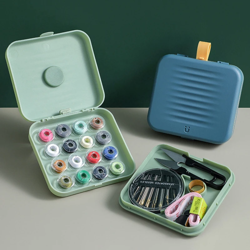 

Home Small Magnetic Sewing Box DIY Multi-function Stitch Knitting Tool Accessories Knitting Needles Sewing Tool Craft Kit