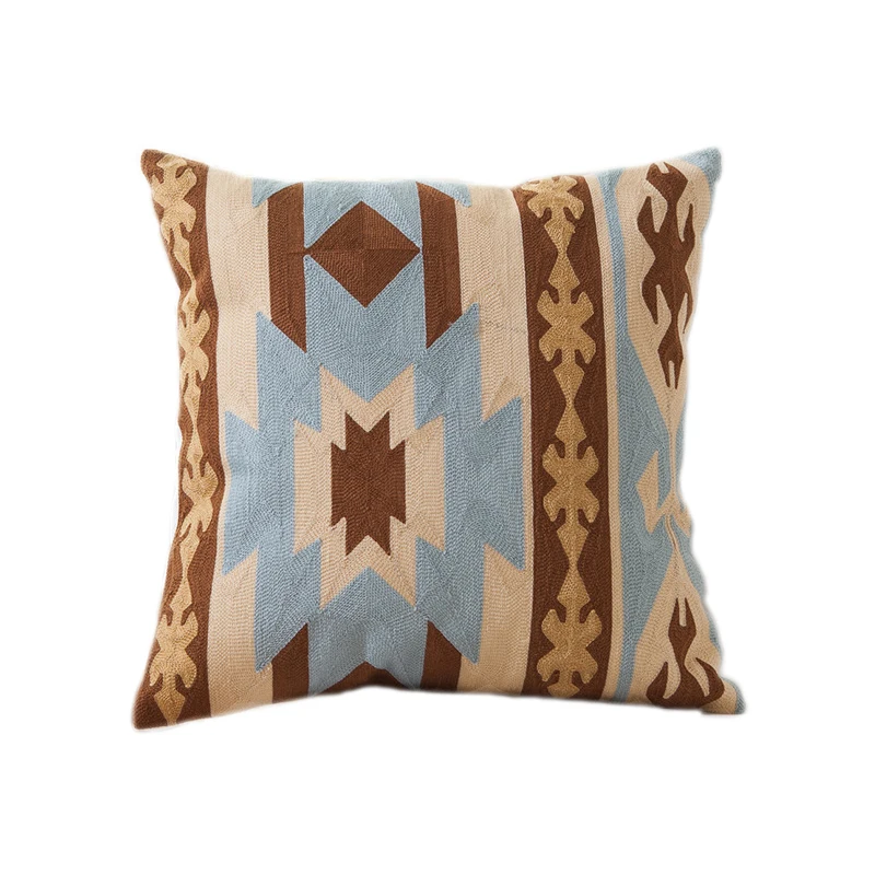 100% хлопок килим с вышитым узором квадратная наволочка подушки Чехол Подушка для