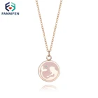 Ожерелье женское из нержавеющей стали круглой формы, повседневное удобное Ювелирное Украшение, Модный Подарок на годовщину