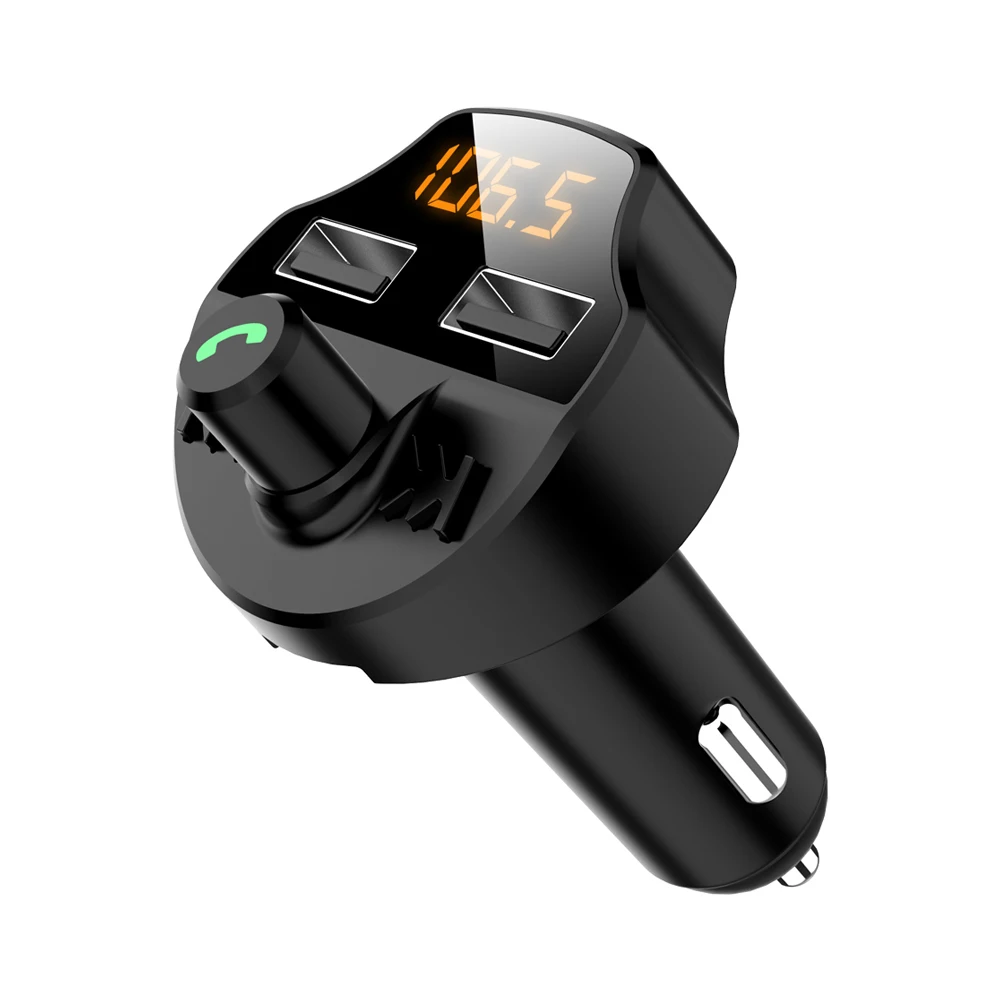 

Fm Transmitter Modulator Bluetooth 5.0 Adapter Battery Voltage Car Kit Audio MP3 Player Dual USB Charger Mobile Phone Charger