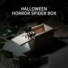 Деревянный шутки паук напугать коробка удивительно коробка с пауком внутри подшутить с детьми родителей друзья Шуточный трюк игрушки подарки