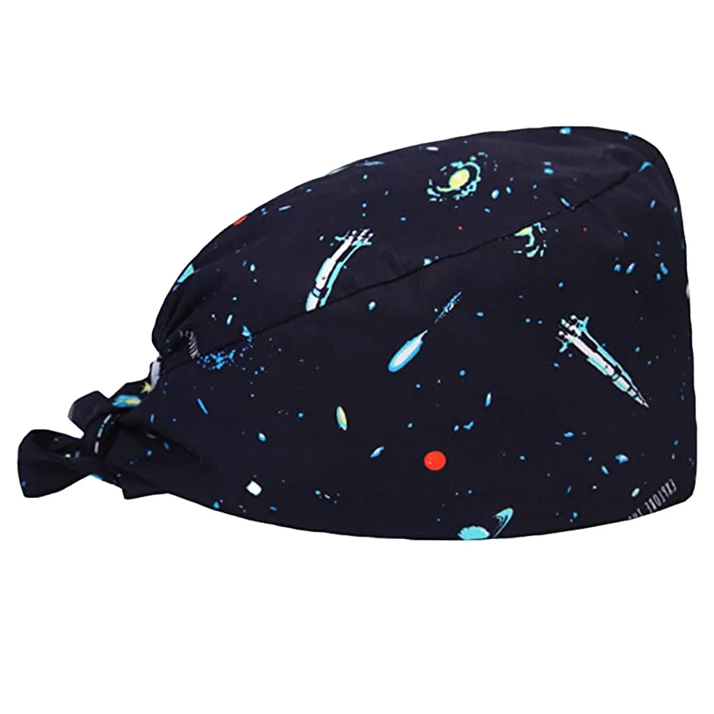 Fashion Cute Animal Print Turban Scarf Scrub Bouffant Cap With Sweatband Hat For Women/men Masque Lavable | Аксессуары для одежды