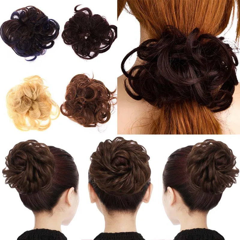 Женская тиара атласная кудрявая пучок волнистые волосы для наращивания