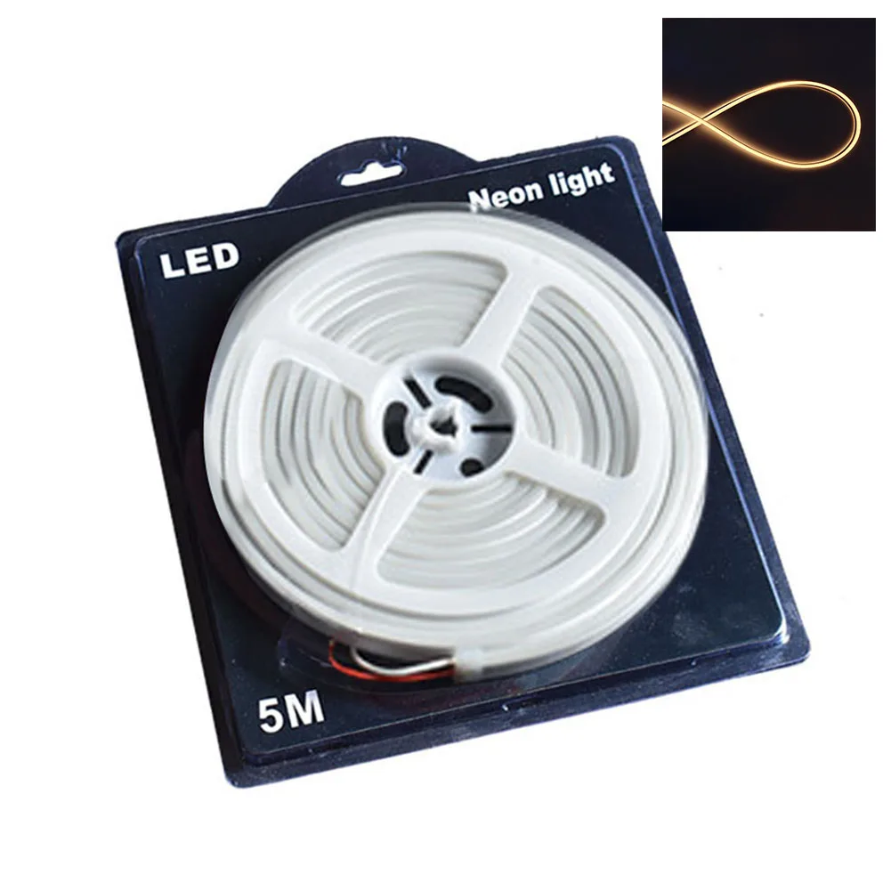 Светодиодный неоновый светильник 12 В 2835SMD гибкая неоновая лампа 5 м