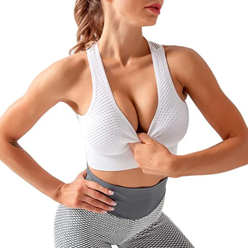 

Women Sports Sports Bra Mesh Breathable Seamless Running Yoga Underwear Sports Sports Bra Yoga Tops Sportswear Fashion Clothes
