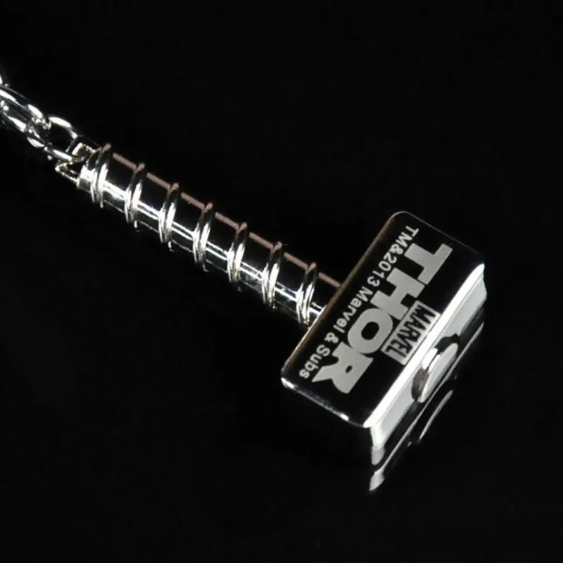 10pcs/lot Fashion Jewelry The Avengers Key Chains Thor Hammer Pendant Keyring Alloy Creative Party Favors for Marvel Fans | Украшения и