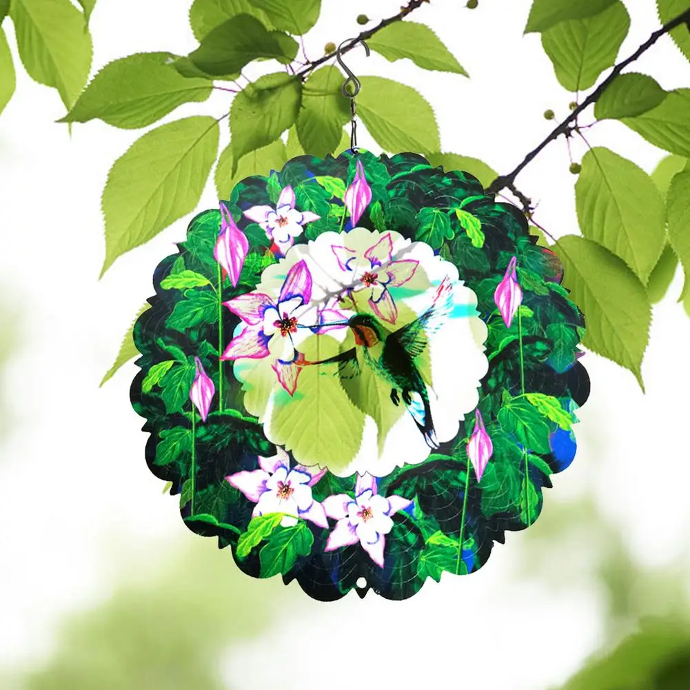 

Динамический 3D ветра счетчик с подвесным крюком Нержавеющая сталь художественных ремесел вращающийся ветер звонок с орнаментами для Деко...