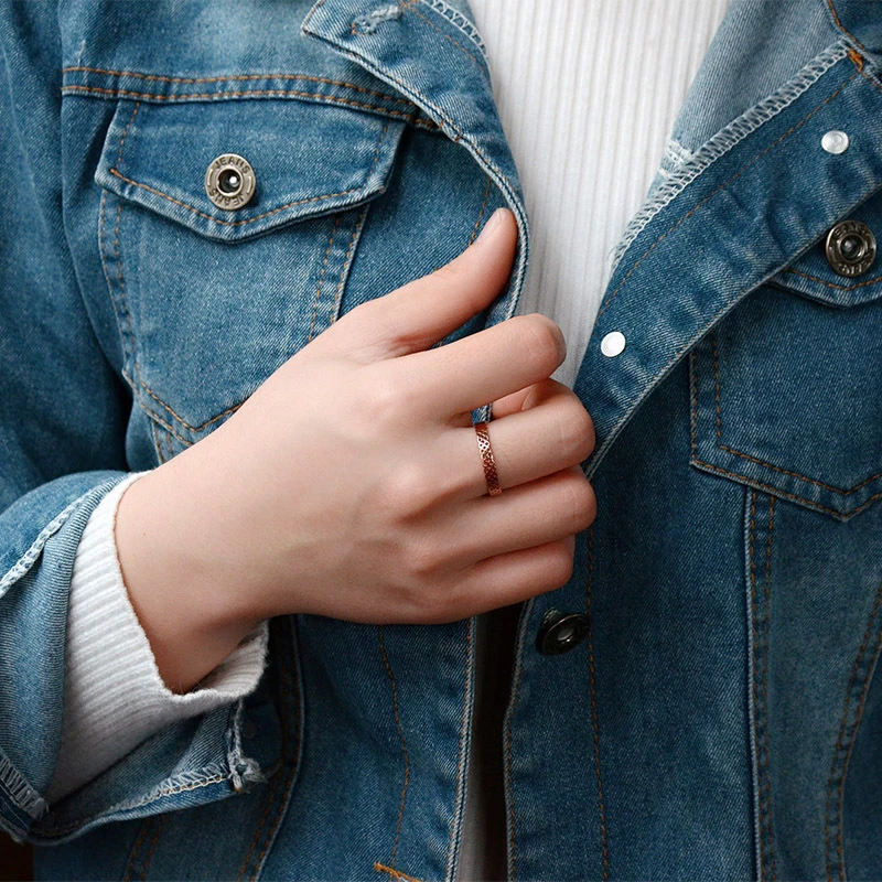 

TOSOKO Stainless Steel Jewelry Sky Star Hollow Out Ring Romantic Women's Ring BSA018