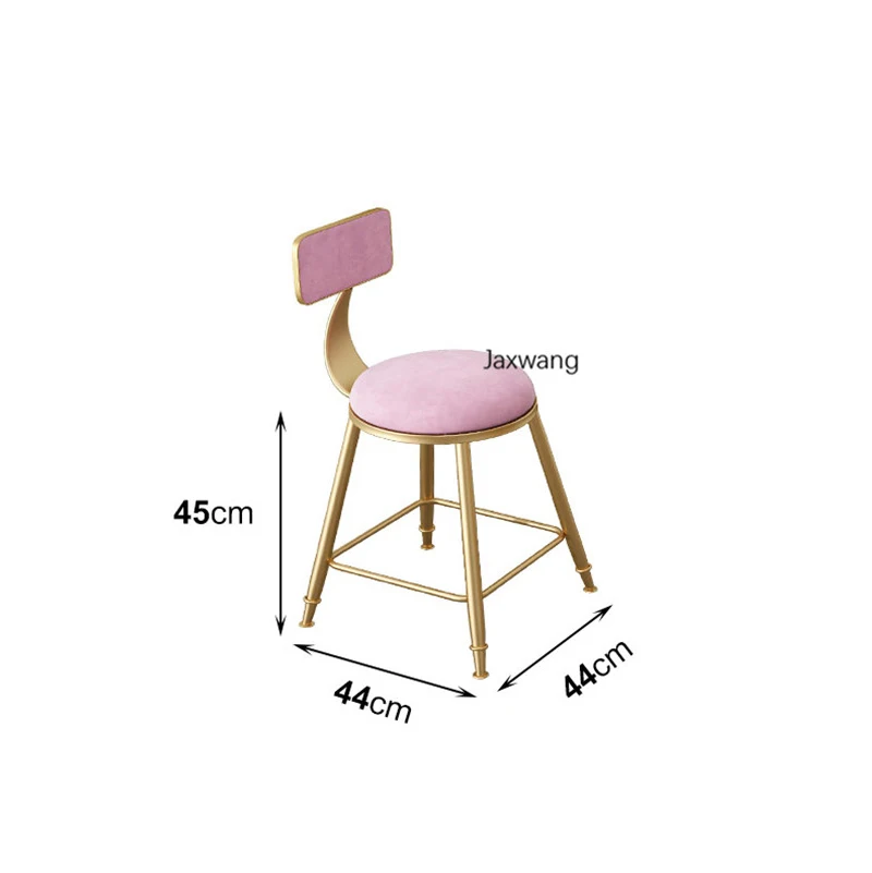 

Nordic Dining Chair Household Furniture Combination Simple and Fresh Minimalist Modern Leisure Small Backres Wrought Iron Chairs