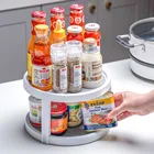 Многофункциональный Женский нескользящий поднос для хранения на 360 градусов, вращающийся настольный кухонный поднос для туалета, стеллаж для хранения MJ70901