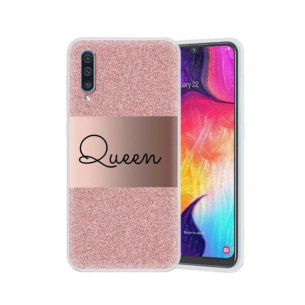 

Translucent Case for Samsung Galaxy A51 A71 A21s A31 A41 A11 M31 M30s M51 Soft Matte Phone Cover Sac Rose Pink Princess Queen