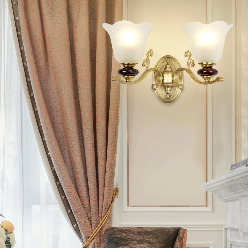 

8M Indoor Wall Lamps Fixture Copper Modern LED Sconce Contemporary Creative Decorative For Home Foyer Corridor Bedroom