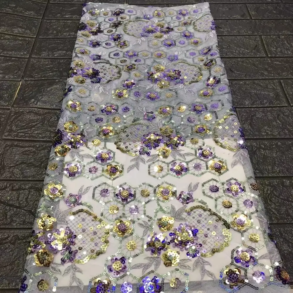 

High Quality Sequins Lace Fabrics 2020 Latest African Sequence Lace Fabric for Bridal Lace Nigerian Net Tulle Lace Fabric j10