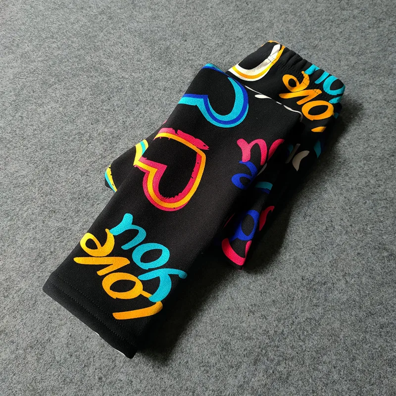 Одежда для маленьких девочек детские леггинсы осенне-зимние плотные теплые с