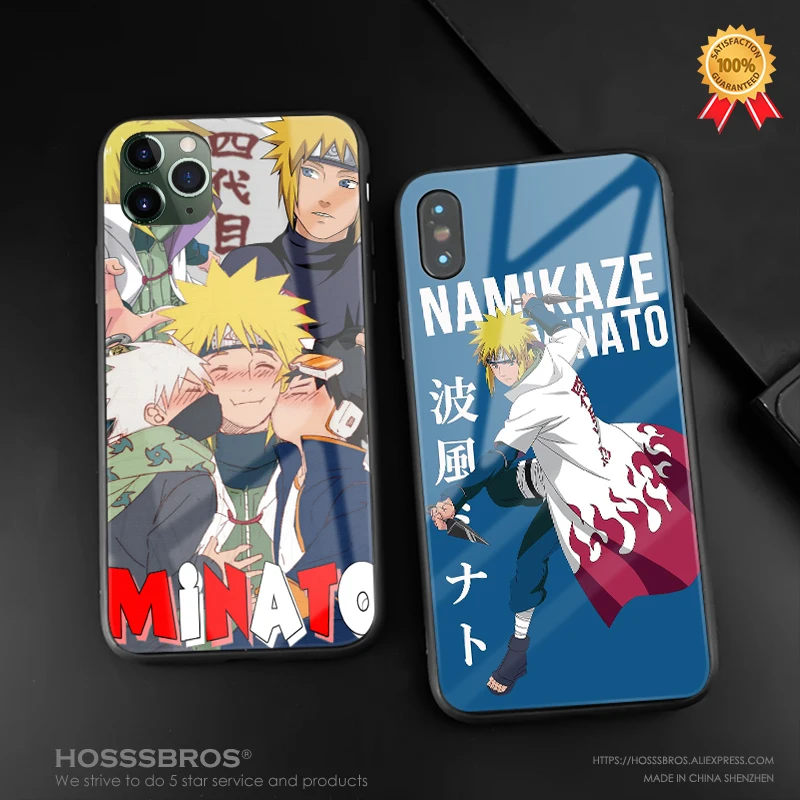 Мягкий силиконовый стеклянный чехол для телефона с аниме Minato Namikaze iPhone SE 6 6s 7 8 Plus X