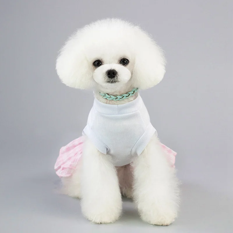 

2pcs Dog Dress Dogs Clothes For Small Dog Pet Angel Princess Dress Teddy Dress Skirt Puppy Clothing Chihuahua Pet Costume T